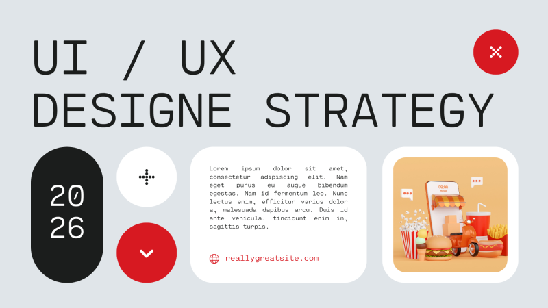 Grey and White Modern Retro UI Widget Style Creative Portfolio Presentation